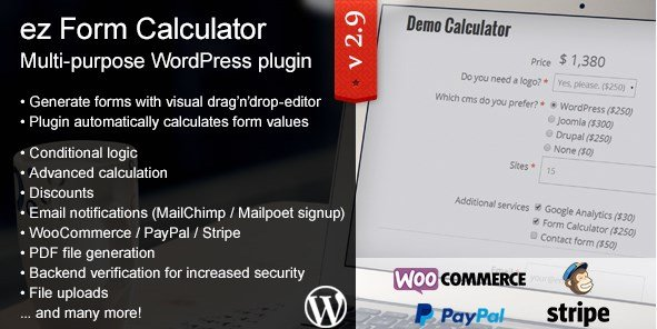 EZ FORM CALCULATOR – WORDPRESS PLUGIN